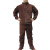 耐磨隔热防烫防阻燃氩弧焊电焊服焊工焊接防护工作服 棕色全皮套装（上衣+裤子） XL