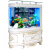 喜灏欧式子弹头鱼缸水族箱中大型1.2米家用客厅鱼缸玻璃免换水金鱼缸 110x43x158cm(带柜-底滤）