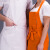 chulele韩版男女挂脖围裙无袖70CM奶茶店西餐饭店厨师服务员工作服围裙 咖啡色