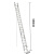 稳耐（werner）D1536-2 工程梯 铝合金延伸梯 电信通信两节拉伸梯 工业级9.8米梯子直梯安全梯登高梯