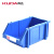 库达组立式零件盒物料盒收纳盒工具盒螺丝盒五金盒斜口周转箱组合式 蓝色 A3零件盒 340×200×155mm