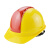 海华（HAIHUA）安全帽 ABS材质双筋四色头盔 施工工地防砸透气工程帽 免费印字A7 黄色拼红 一指键式调节