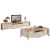 尊范 欧式电视柜 法式实木烤漆地柜 客厅大理石电视柜茶几组合套餐 2.2米木面电视柜/象牙白