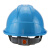 海华（HAIHUA）高强度安全帽ABS头盔 工地建筑电力施工透气劳保工程帽免费印字A8 浅蓝色 一指键式调节