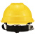 工盾坊 PE安全帽 建筑工程工地防砸安全头盔 工作劳保防护V型 带透气孔黄色