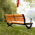 京好公园椅户外铸铝长椅长凳庭院广场商场物业小区景区实木椅凳长条凳 带靠背定制塑木款 1.8米长铸铝脚