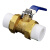 全铜PPR水管管件配件PPR双头活接铜球阀热熔管阀门20 25 32 20ppr（4分）钢球