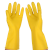 南洋牛筋乳胶手套耐酸碱橡胶手套 加厚耐磨防水洗衣天骄胶皮手套 3双 黄色加长 XL加大号男士