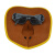 厚创 电焊面罩可拆卸 牛皮焊工面罩 隔热防护氩弧焊工业面部防护 隔热面罩配透明眼镜/1套