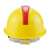 海华（HAIHUA）安全帽 ABS材质双筋四色头盔 施工工地防砸透气工程帽 免费印字A7 黄色拼红 一指键式调节