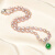 劳梭 优质绿玉水滴珍珠项链淡水珍珠吊坠送妈妈款送妈妈 玉髓项链+椭圆珍珠6-7mm