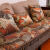 卡琳夫人（Ms.Karin） 欧式沙发垫套装经典美式沙发坐垫123组合全包布艺四季通用时尚简 塞尔维亚复古咖-吊珠款 沙发垫90*200