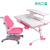 快乐之星中小学生学习桌 高端学生手摇可升降桌椅套装组合 120CM 大号书桌写字桌椅 【粉色E402+MC203】