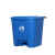 星工（XINGGONG） 脚踏垃圾桶 工业商用大号环保垃圾桶商场脚踩塑料垃圾箱定制 蓝桶蓝盖 30L