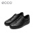 爱步（ECCO）男鞋黑色休闲鞋男鞋子潮鞋板鞋 柔酷1号400514 黑色40051401001 41