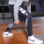 思博特健身运动裤高弹力篮球速干打底裤男士跑步训练压缩长裤透气紧身裤 长裤-6668黑色 XL（175-180CM）160斤内