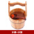 雷果木业足浴店木提桶 木质提水桶 小木桶 桑拿温泉木提桶木水瓢影视道具 中号水瓢+水提桶