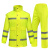 谋福 CNMF安全反光分体执勤雨衣套装路政成人分体骑行雨衣可定制荧光黄YGH01 2XL180  8012赠肩灯和指挥手套