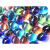 憶芗五彩色石头玻璃珠扁珠装饰鱼缸弹珠玻璃球水培 大号扁珠500克