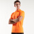 力为（Leevy）男翻领短袖T恤运动polo衫跑步篮球羽毛球高尔夫训练服 亮橙 3XL