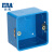 公元(ERA)管道优家PVC电线管接线盒胶暗箱配件电工管胶暗盒单盒86型暗盒 蓝75*50