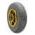 森美人 承重滑轮 橡胶单轮子配件万向轮重型实心橡胶脚轮平板推车轮轱辘 3寸中型TPR天然橡胶单轮 
