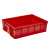 恬晨牌420x305x150mm西4号箱无盖红色塑料产品箱塑料工具箱产品箱（10个装）