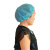 厚创厚创 一次性帽子 加厚无纺布头套 美容防尘圆帽 蘑菇帽 蓝色50只/包