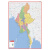 缅甸地图 中外对照 （防水耐折 详细地名 主要城市 旅游文化信息）世界分国地图·亚洲