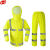 谋福 户外骑行环卫双层加厚男女通用分体雨衣套装 荧光黄分体雨衣 2XL-180