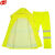 谋福 时尚雨衣荧光黄分体雨衣套装透气交通服装成人男女骑行雨衣 非加绒单独上衣 XL175