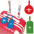 FirstTravel 硅胶行李牌旅行箱包托运拉杆箱吊牌创意标签件标识牌旅游用品 方形橙色