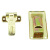 木可西箱包密码锁扣木箱密码锁箱包搭扣卡扣配件仿金色L51632 51632