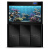 奇溢自然 中型大型水族箱高清玻璃上部式过滤龙鱼缸金鱼缸热带鱼缸KR-S 1.0米黑色上滤