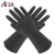 华特3502 防水防油手套 黑色双层乳胶 加厚 清洁洗涤 作业防护 劳保用品 5双 XL#（加大码）