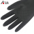 华特3502 防水防油手套 黑色双层乳胶 加厚 清洁洗涤 作业防护 劳保用品 5双 XL#（加大码）