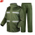 谋福 军绿色分体雨衣雨裤套装抢险救援便携式雨衣消防分体雨衣 JL01 XL175
