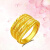 喜兆（XIZHAO）黄金戒指女款时尚拉丝戒指镂空步步高升戒指足金999时尚造型女戒 5.68克