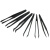 TaoTimeClub黑色碳纤维镊子工具塑料镊子尖头平头弯头圆头宽口扁头 硬白 05