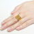 喜兆（XIZHAO）黄金戒指女款时尚拉丝戒指镂空步步高升戒指足金999时尚造型女戒 5.68克