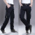 新款多口袋工装裤男长裤薄款宽松迷彩裤男工作裤男 4口袋黑色 32码(2.5尺