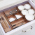 百露日式厨房抽屉收纳盒内置分隔筷子刀叉餐具整理小盒子塑料分格神器 长方形
