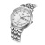 依波(EBOHR)手表 大师系列精致白面实心钢带防水石英情侣表男表钟表36190119
