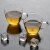 76茶业 台湾76玻璃小茶杯耐热带把小杯透明品茗杯子 喝花茶水杯功夫茶具 160毫升（四只装）