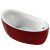 果敢亚克力浴缸独立式黑白无缝一体成型网红浴缸 黑白 1.5米