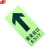 谋福     荧光安全出口直行  疏散标识指示牌 方向指示牌   夜光地贴 全夜光直行安全出口