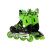 美洲狮溜冰鞋儿童套装男女可调轮滑鞋旱冰鞋滑冰鞋 不闪黑绿+护具+头盔+包 L(实际码数37-41)
