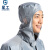 星工（XINGGONG）防尘服无尘衣防静电连体带帽工作服洁净防护喷漆 灰色 S