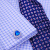 KFLK蓝色奢华袖扣XIUKOU法式扣钉衬衫扣子袖口钉袖钉男士衬衣袖口扣定制刻字 Cufflinks K204