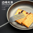 钛途（TITO TITANIUM）纯钛叉勺水滴圆柄款99.5%钛合金家用户外野营餐具厨具叉子勺子 水滴款-纯钛勺-哑光-大号